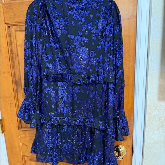 Alice + Olivia Blue and Black Mini Dress - Picture 4 of 4